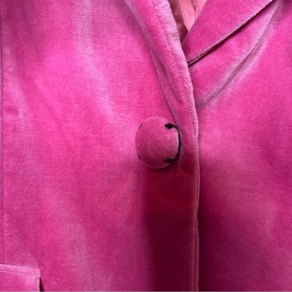Marella Pink Fuchsia velvet one button closure blazer sz US 6 - Picture 4 of 9